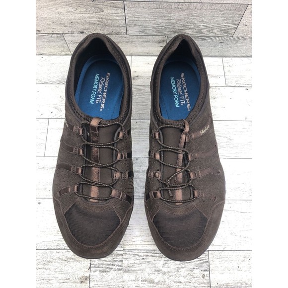 Skechers Women's Relaxed Fit Memory Foam Sneakers 22478 US Size 9 Brown - Picture 3 of 9